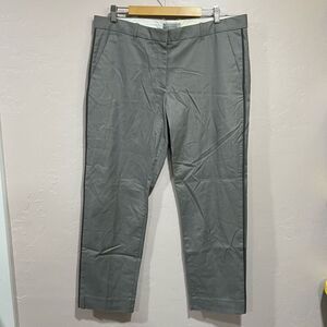 Gap 16 Gray Outseam Stripe Stretch True Straight Dress Pants